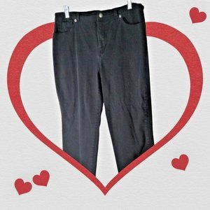 Gloria Vanderbilt Jeans Womans 12 Black Cotton & Spandex Jeans